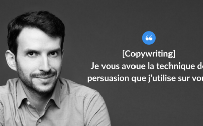 Je vous avoue la technique de persuasion que j’utilise sur vous.